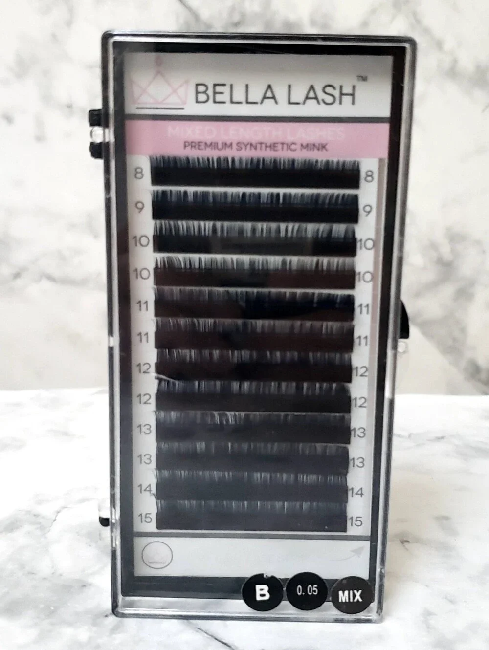 BELLA LASH Mixed Length Premium Synthetic Mink Lashes - Black